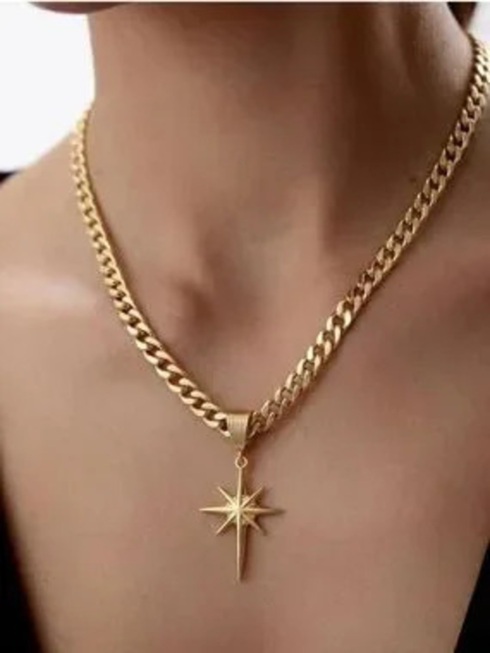 Radiant North Star Cuban Link Necklace